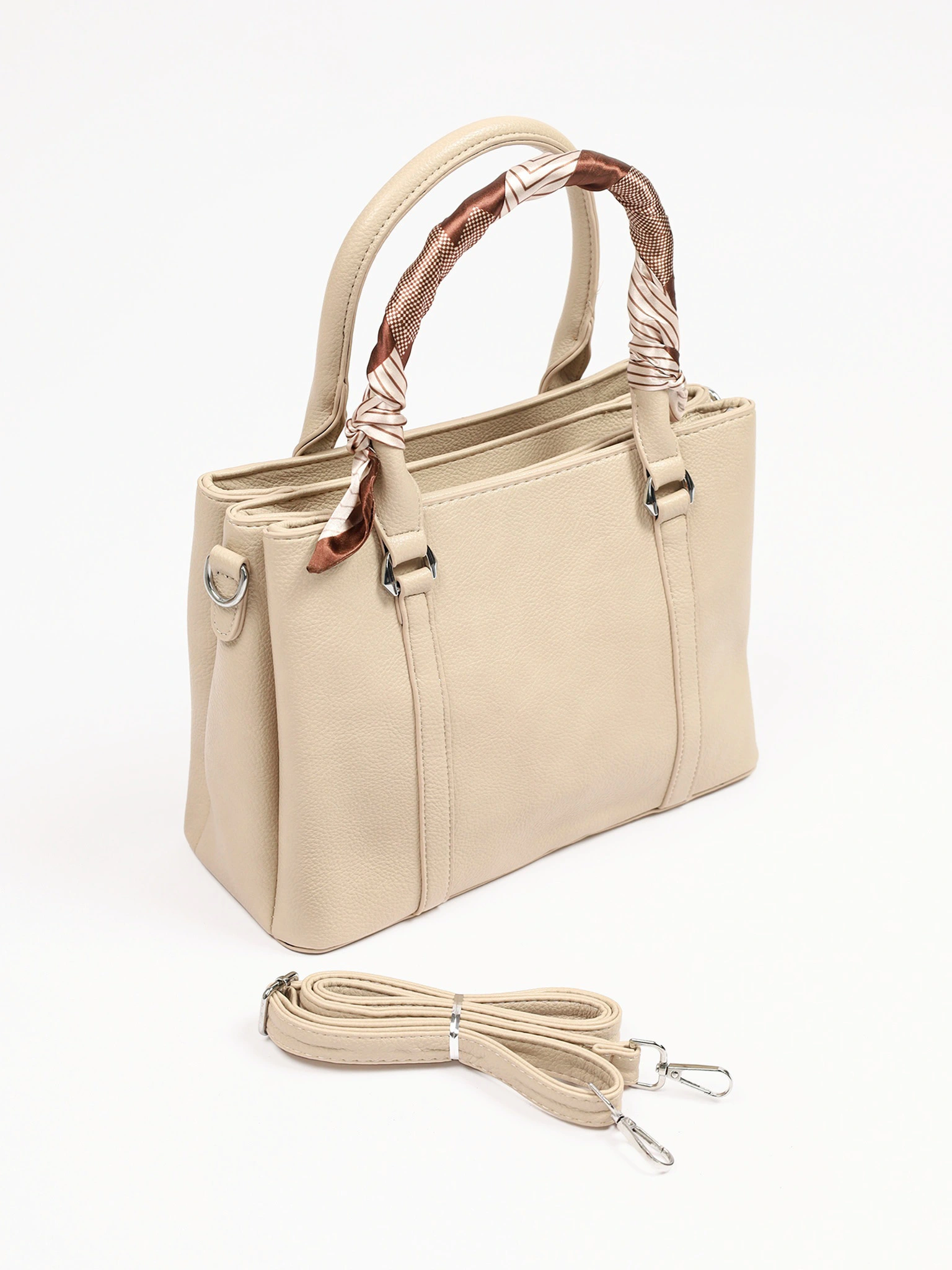 Сумка-тоут с декоративным платком в ассортименте